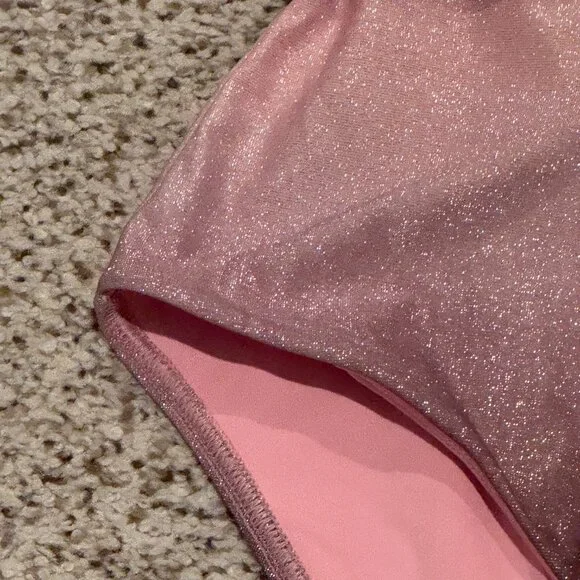 Zimmerman | Golden Metallic Bandeau Belted Swimsuit | Ombrè | Size: 8-10 - Picture 15 of 16